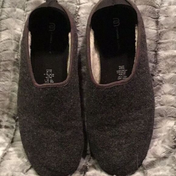MAHABIS Dark Grey Wool Classic Slipper - Picture 1 of 6